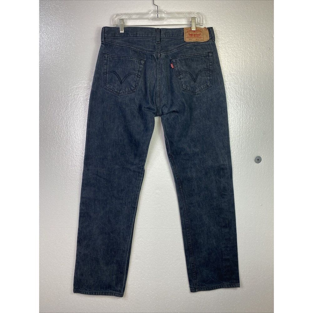 Levis 501 Jeans Mens 36X34 Button fly Blue denim Straight Fit Western Outdoor